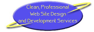 Clean, professional website design and development services graphic